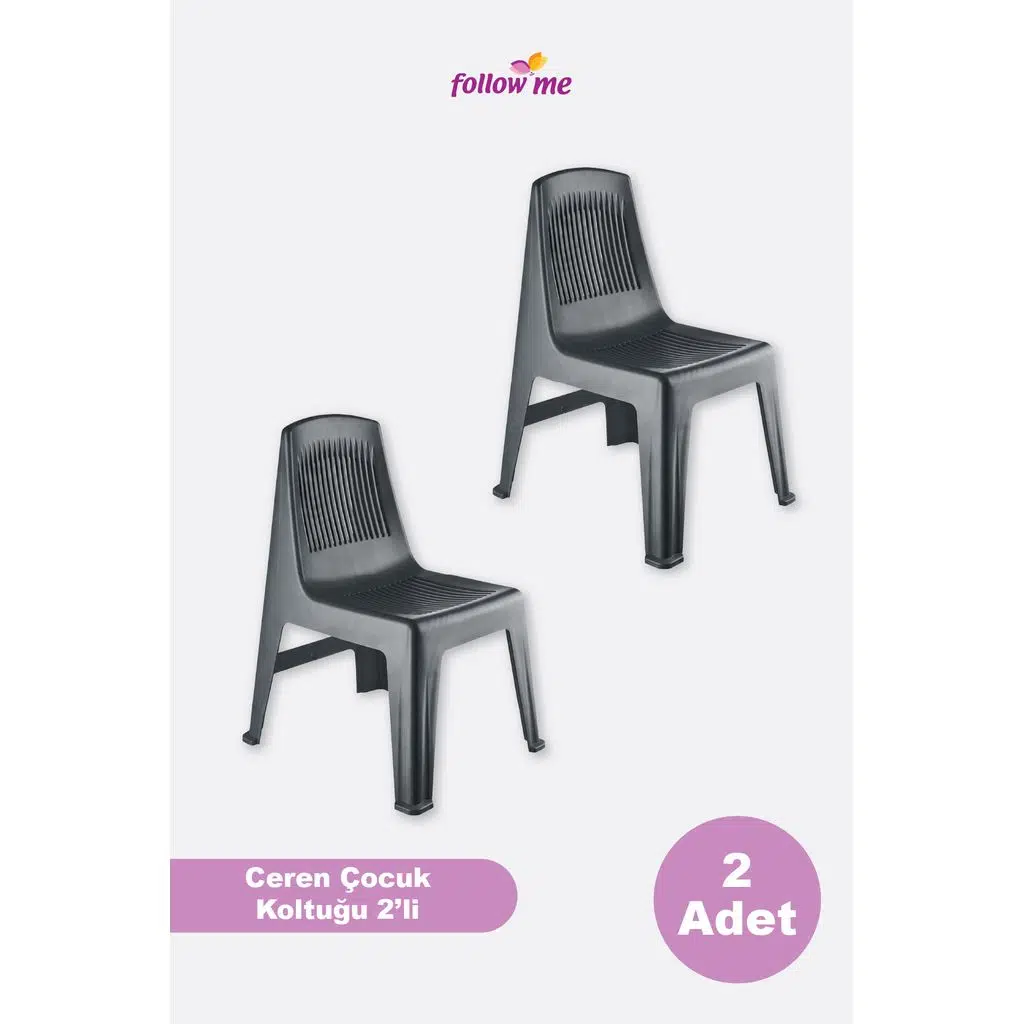 Ceren Çocuk Koltuğu 2 Adet (Koyu Gri)