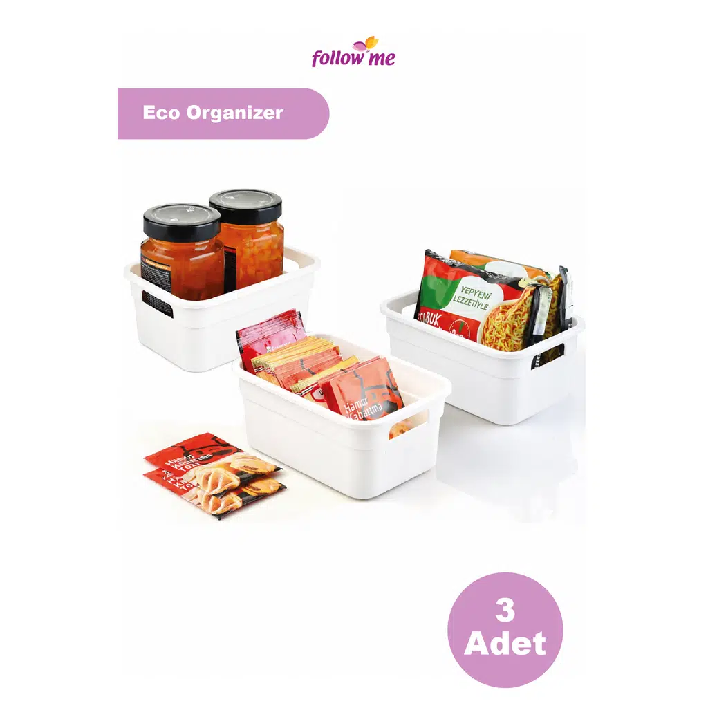 Eco Organizer 3 Adet Set Beyaz