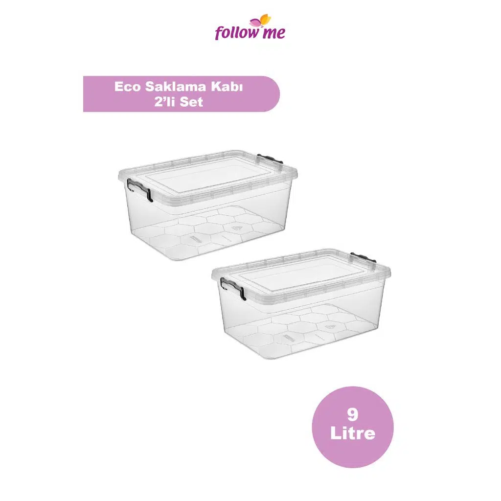 Eco Saklama Kabı - 9 Lt 2'li Set