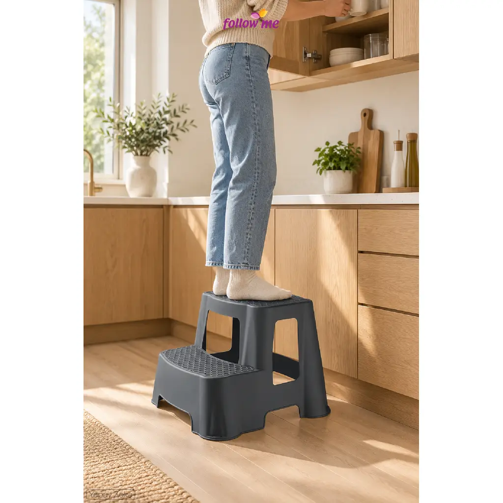Jolly Katlı Basamak Naturel Küçük Antrasit