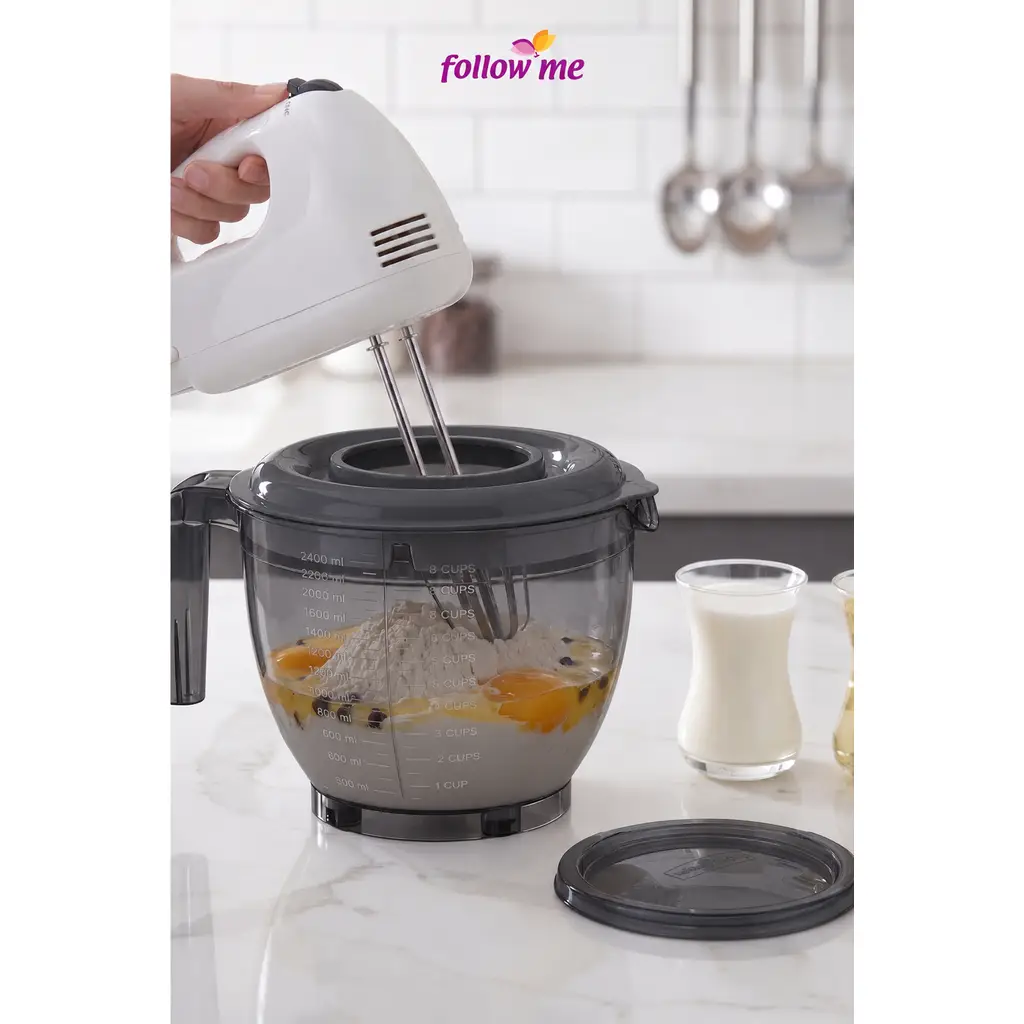 Kapaklı Mikser Kabı 2,5lt Füme