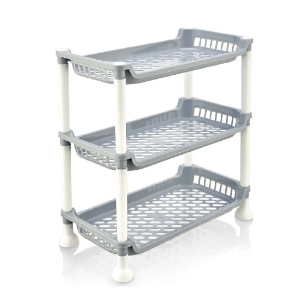 Mini Nostalji 3 Lü Raf - Açık Gri