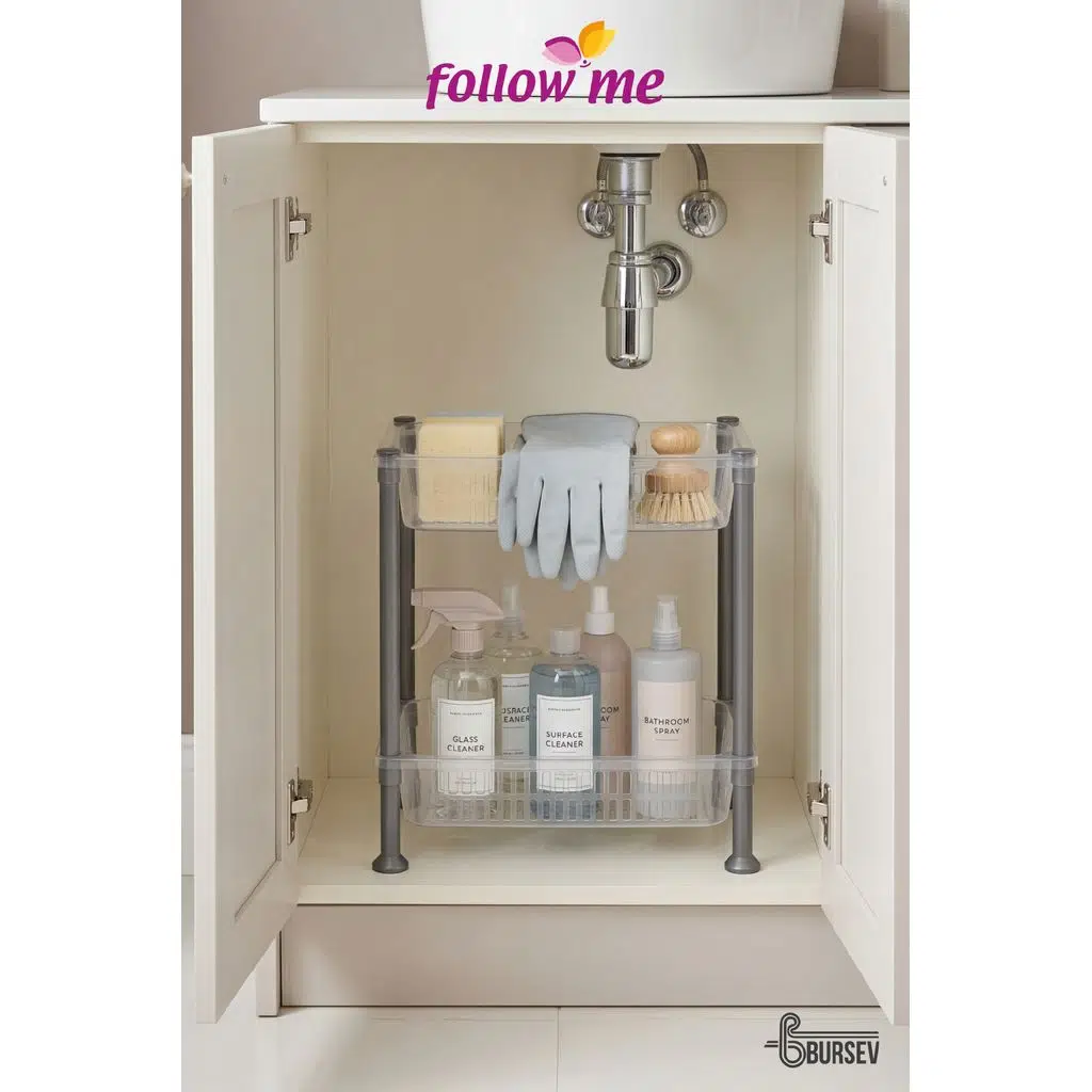 Şeffaf Slim Organizer 2'li Raf