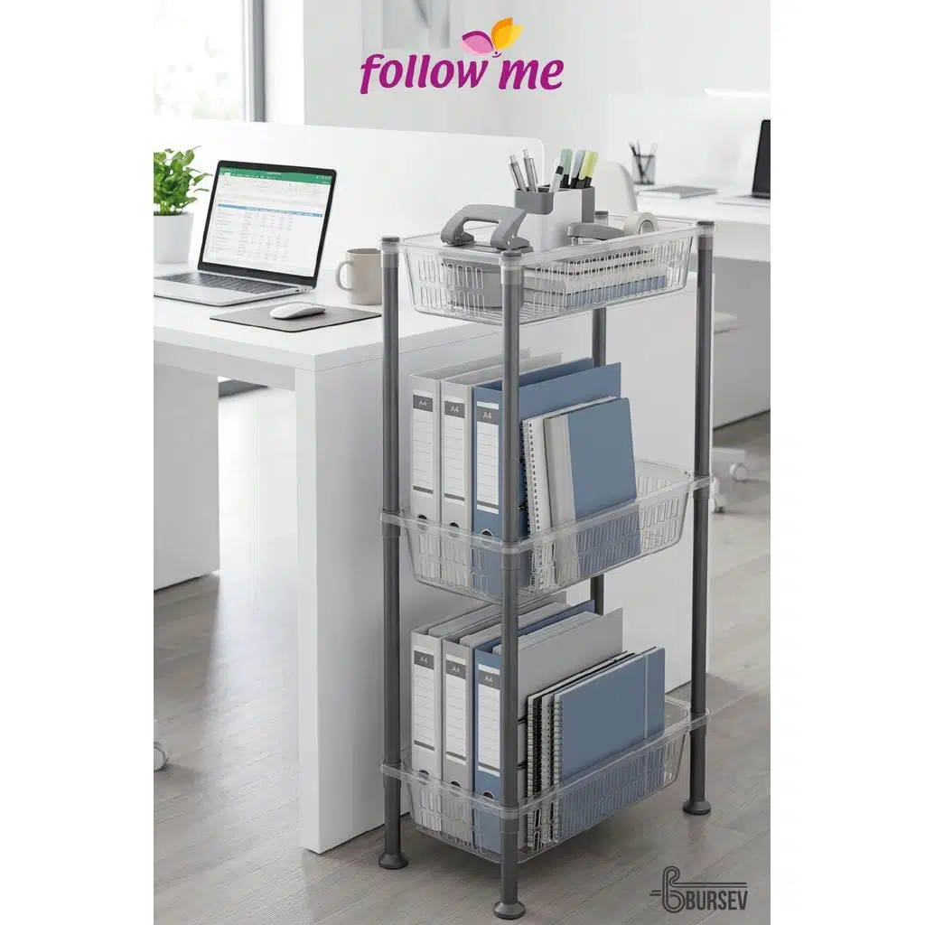 Şeffaf Slim Organizer 3'lü Raf