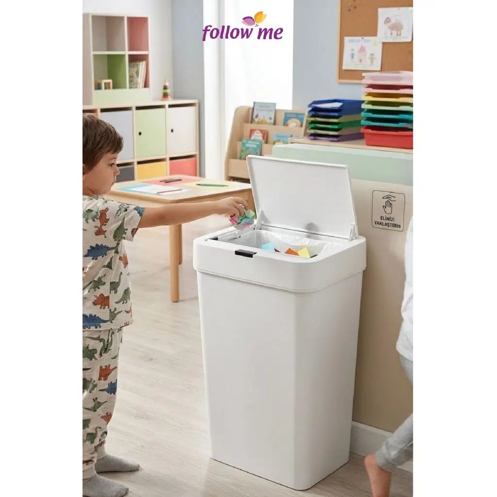 Sensörlü Çöp Kovası 50LT Beyaz