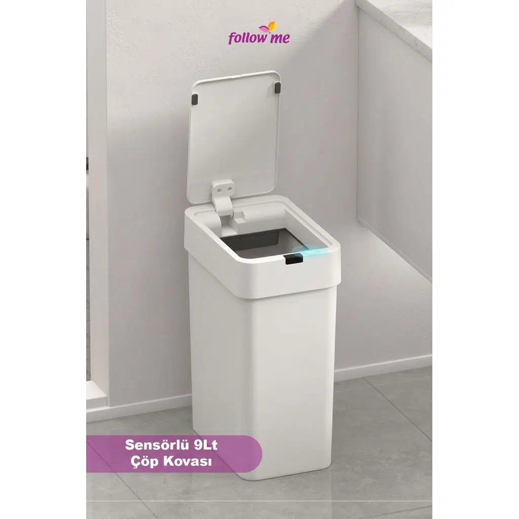 Slim Sensörlü Çöp Kovası 9 Litre